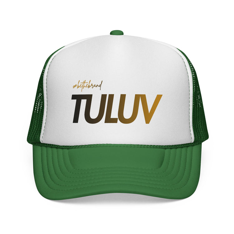 TULUV Trucker Cap — Retro Mesh Snapback Hat with Gold Script - TULUV