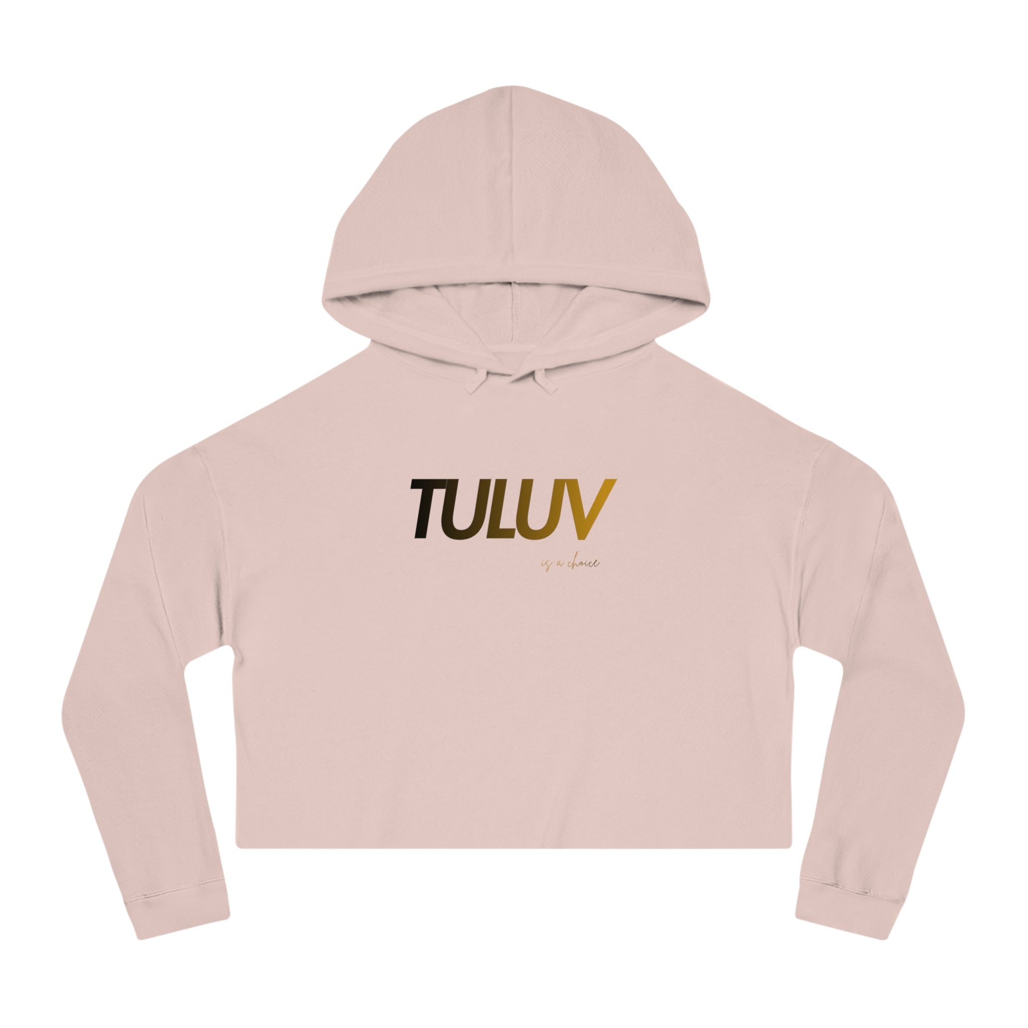 Tuluv Cropped Hoodie — Women's Minimal Logo Hooded Sweatshirt - TULUV